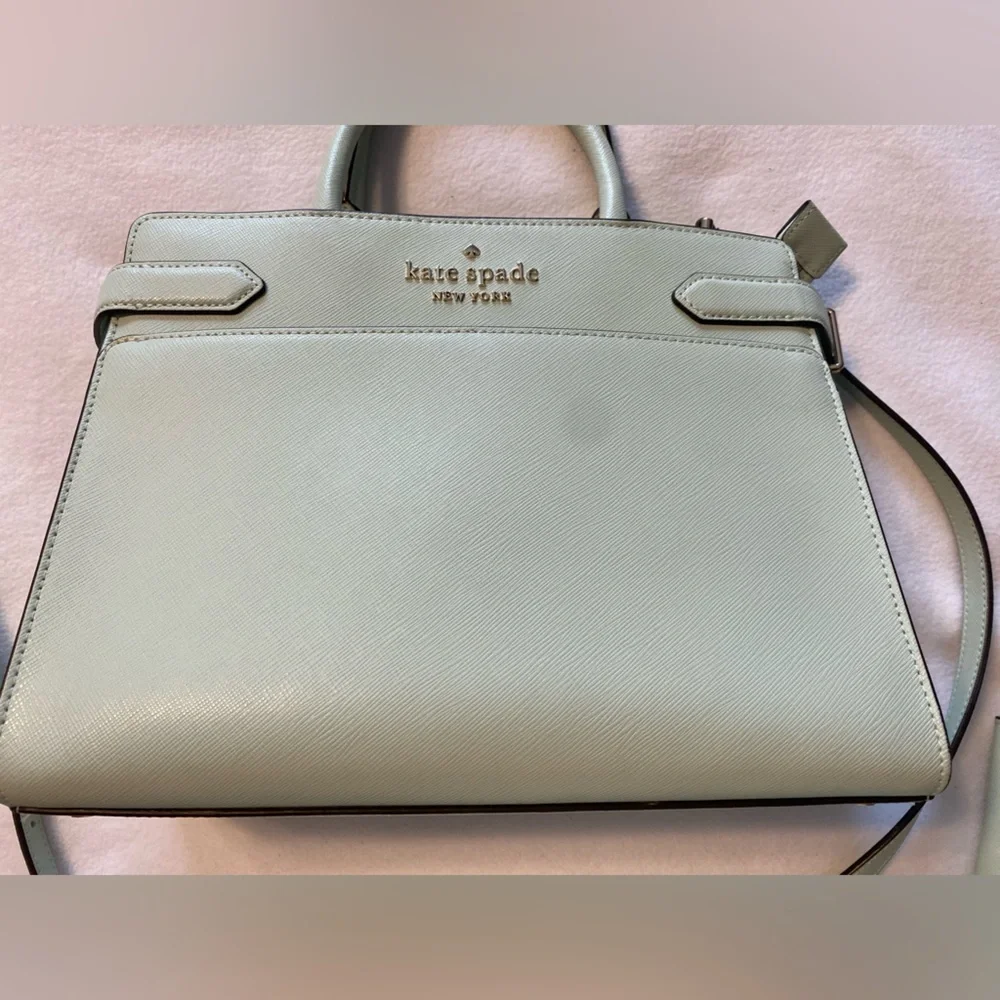 Kate Spade Staci Medium Satchel Sage Bundle Crossbody and wallet